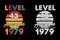 Level 43 unlocked awesome since 1979 vintage t-shirt design. vintage t-shirt design.