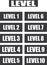 Level icon, position level black vector icon