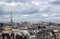 At the level of the roofs of Paris. Paris France