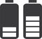 Level, step icon, battery charging height level black vector icon
