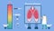 Level of treatments. Pleural effusion is collection of excess fluid between layers of pleura outside lungs. Pulmonology vector