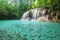 Level two of Erawan Waterfall in Kanchanaburi Province, Thailand