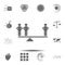 lever diagram icon. Simple glyph vector element of charts and diagrams set icons for UI and UX, website or mobile application