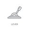 Lever linear icon. Modern outline Lever logo concept on white ba