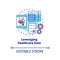 Leveraging healthcare data concept icon