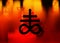 Leviathan Cross alchemical symbol for sulphur, associated with the fire and brimstone of Hell. Vector black icon A sigil of Devil