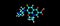 Levofloxacin acid molecular structure isolated on black