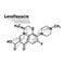 Levofloxacin antibiotic drug, Structural chemical formula