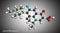 Levofloxacin, fluoroquinolone antibiotic molecule. It is used to treat bacterial sinusitis, pneumonia. Molecular model