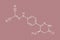 Levosimendan heart failure drug molecule. Skeletal formula.