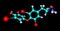 Levothyroxine molecular structure isolated on black