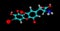 Levothyroxine molecular structure isolated on black