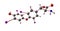 Levothyroxine molecular structure isolated on white