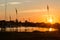 Lewes Rehoboth canal at sunset