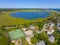 Lewis Pond aerial view, Cape Cod, MA, USA
