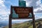 Lewiston, Idaho - July 3, 2019: Historical marker and elevation sign at the Lewiston Hill overlook