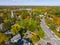 Lexington aerial view in fall, MA, USA