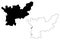 Lezhe County Republic of Albania map vector illustration, scribble sketch Lezhe map