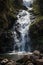 Leziou waterfall in the Ariege Pyrenees regional natural park