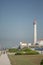 LeÃ§a da Palmeira / Porto / Portugal - 10/04/2018 : Geral view at the center marginal avenue with a lighthouse, typical Portuguese