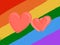 LGBT background rainbow flag, pride mounth