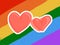 LGBT background rainbow flag, pride mounth