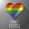 LGBT bisexual freedom colorful flag. Gay homosexuality rainbow pride. Bright tolerance peace celebrate print poster. Lesb