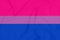 LGBT Bisexual pride community flag on a textured fabric. Pride symbol