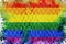 LGBT community pride flag. ï¿½oncept of love, equality, freedom of