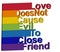 LGBT concept, motivating phrase in the colors of the rainbow. Love does not work evil to close friends.