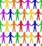 LGBT Cutout People Seamless Pattern