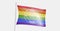 LGBT Flag 3d rendering. Pride Month in June. Lesbian Gay Bisexual Transgender. Celebrated annual. LGBT flag. Rainbow love concept