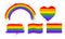 LGBT flag color symbols and banners