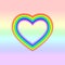 LGBT flag in heart shape. Lesbian Gay Bisexual Transgender. Rainbow love concept. Human rights and tolerance. Vector ilustration