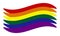 LGBT flag illustration. Rainbow flag.Flag of lesbian, gay, bisexual and transgender people.Flag of freedom.