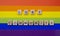 LGBT flag. LGBT pride. Lesbian Gay Bisexual Transgender. The concept of rainbow love. Human rights and tolerance.