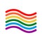 LGBT flag linear style. Sign of rainbow. Gay Symbol