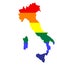 Lgbt Flag Map Of Italy Vector