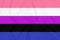 LGBT genderfluid pride community flag on a textured fabric. Pride symbol