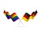 LGBT and Germany flags. Rainbow flag. Vector illustration.