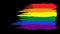 Lgbt grunge rainbow colors. Pride symbol concept. Great for banner about sex rights. Vector illustration on black background
