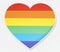 LGBT heart icon illustration