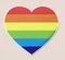 LGBT heart icon on isolated