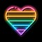 lgbt heart neon glow icon illustration