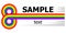 Lgbt horizontal rainbow logo 8 infinity multicolored stripes, vector template company logo free thinking people club