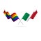 LGBT and Italy flags. Rainbow flag. Vector illustration.