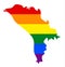 LGBT lesbian, gay, bisexual, and transgender pride flag