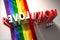 LGBT Lesbian Gay Bisexual Transsexual Rights. Rainbow flag background. A grunge background of the gay flag. Sex and love