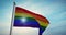 LGBT or LGBTQ Gay Right Banner Rainbow Flag Waving - 30fps Video 4k Footage