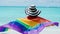 LGBT Pride Colors On Ocean Beach